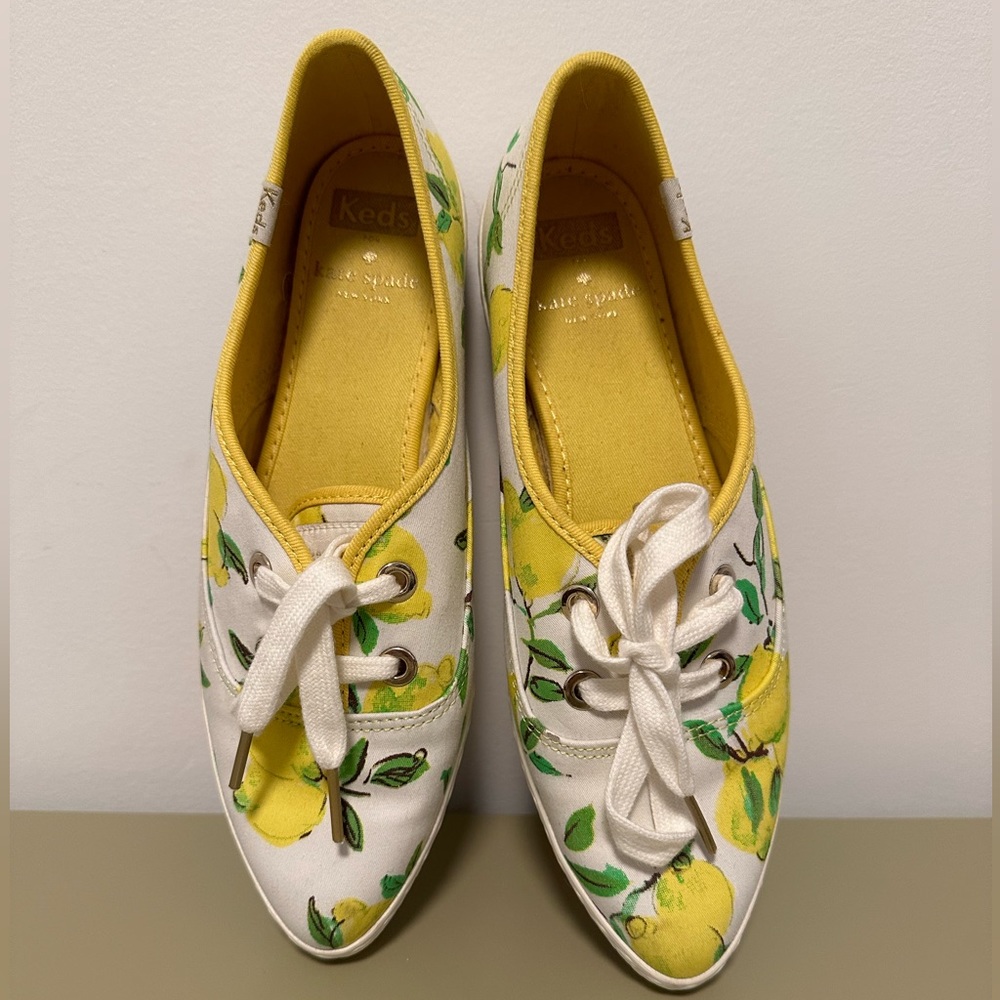 Keds x Kate Spade Lemon Print Canvas Sneakers - Yellow/White